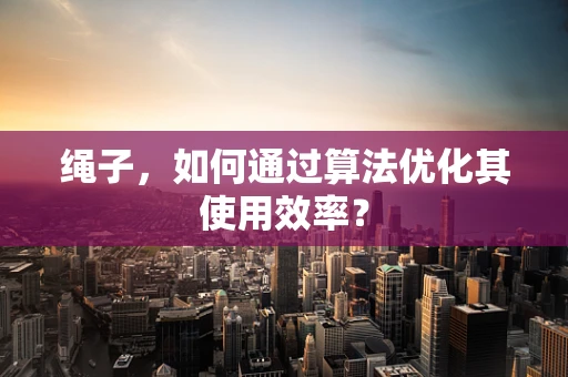 绳子，如何通过算法优化其使用效率？