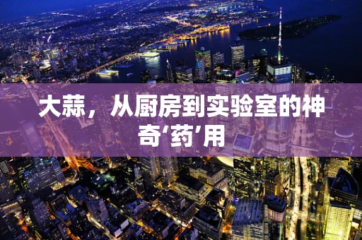 大蒜，从厨房到实验室的神奇‘药’用
