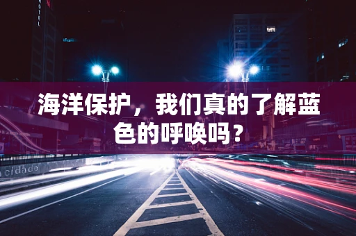 海洋保护，我们真的了解蓝色的呼唤吗？