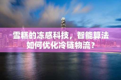 雪糕的冻感科技，智能算法如何优化冷链物流？