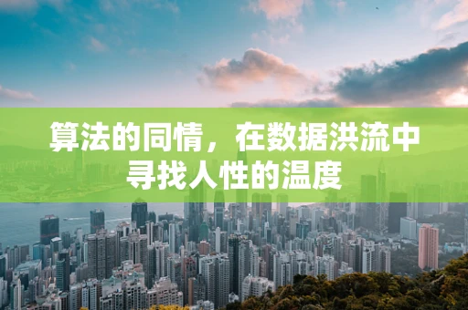 算法的同情，在数据洪流中寻找人性的温度