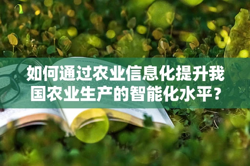 如何通过农业信息化提升我国农业生产的智能化水平？