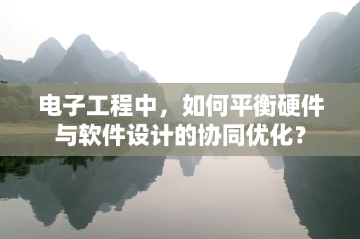 电子工程中，如何平衡硬件与软件设计的协同优化？