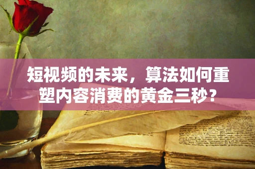 短视频的未来，算法如何重塑内容消费的黄金三秒？