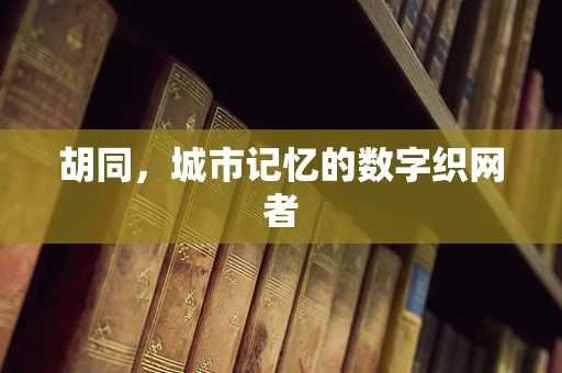胡同，城市记忆的数字织网者