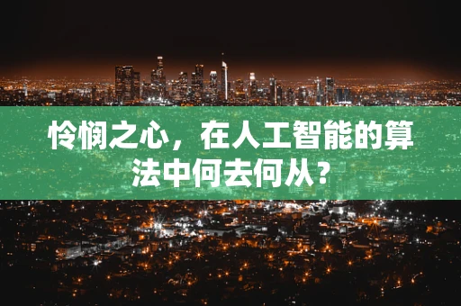 怜悯之心，在人工智能的算法中何去何从？