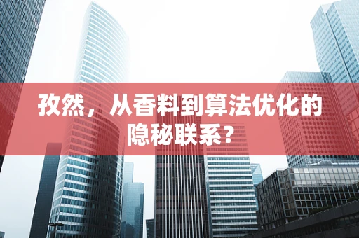 孜然，从香料到算法优化的隐秘联系？