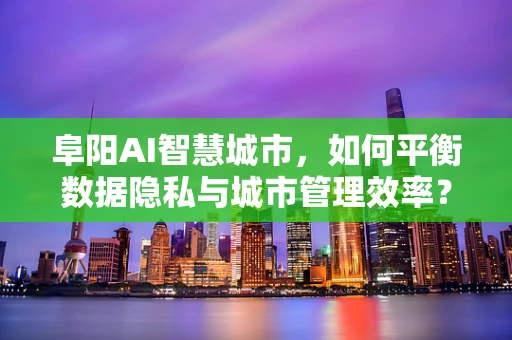 阜阳AI智慧城市，如何平衡数据隐私与城市管理效率？