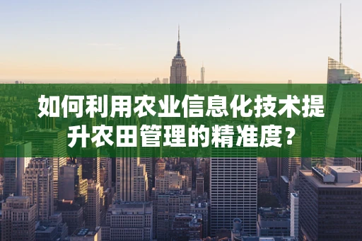 如何利用农业信息化技术提升农田管理的精准度？