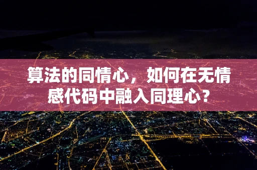 算法的同情心，如何在无情感代码中融入同理心？