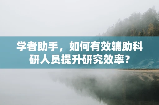 学者助手，如何有效辅助科研人员提升研究效率？