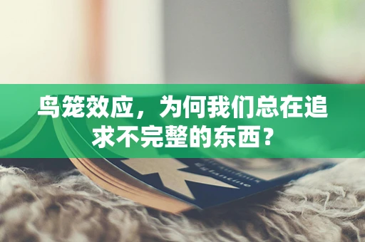 鸟笼效应，为何我们总在追求不完整的东西？