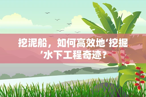 挖泥船，如何高效地‘挖掘’水下工程奇迹？