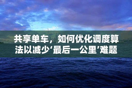 共享单车，如何优化调度算法以减少‘最后一公里’难题？