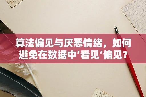 算法偏见与厌恶情绪，如何避免在数据中‘看见’偏见？