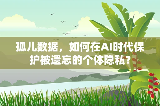 孤儿数据，如何在AI时代保护被遗忘的个体隐私？