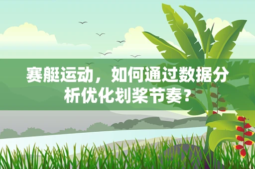 赛艇运动，如何通过数据分析优化划桨节奏？