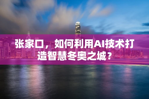张家口，如何利用AI技术打造智慧冬奥之城？