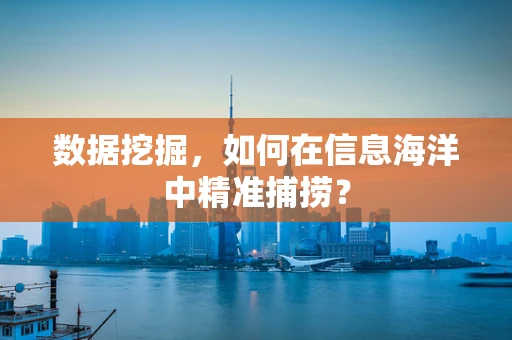 数据挖掘，如何在信息海洋中精准捕捞？