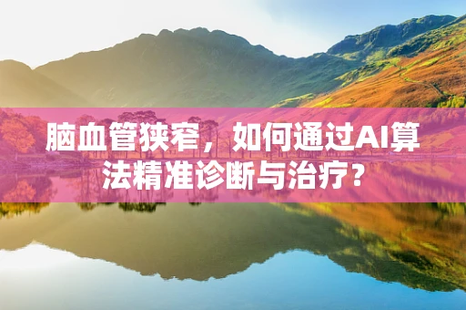 脑血管狭窄，如何通过AI算法精准诊断与治疗？