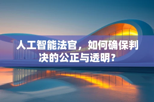 人工智能法官，如何确保判决的公正与透明？