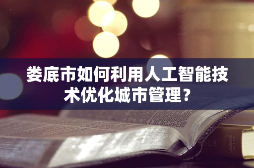 娄底市如何利用人工智能技术优化城市管理？