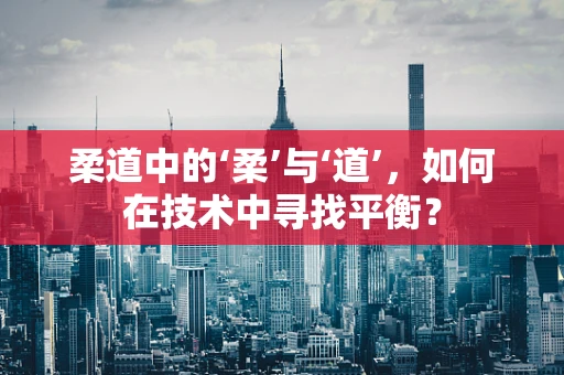 柔道中的‘柔’与‘道’，如何在技术中寻找平衡？