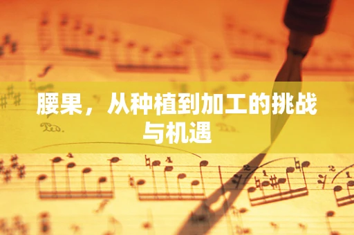 腰果，从种植到加工的挑战与机遇