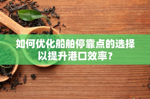 如何优化船舶停靠点的选择以提升港口效率？